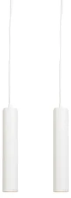 Set de 2 lămpi suspendate de design alb - Tuba Small
