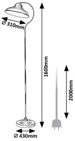 Lampadar DRAGAN 1xE27/60W/230V Rabalux 5310