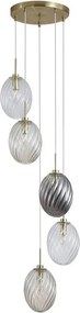 Lustra cu 5 pendule sticla colorata Whirl