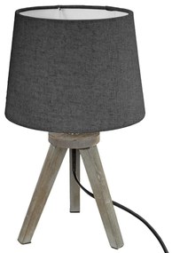 Lampa de masa MINI GRIS, picioare din lemn, 30 cm