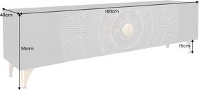 Comoda design vintage Golden Sunset 180cm