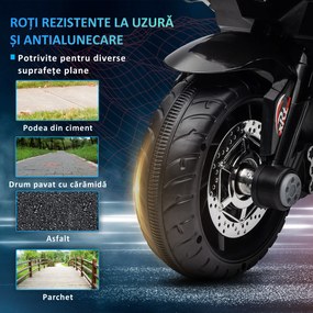 HOMCOM Motocicletă Electrică pentru Copii 3-5 Ani, Max. 25kg, cu Baterie 6V, Albastru | Aosom Romania
