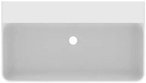 Lavoar suspendat Ideal Standard Atelier Conca 80 cm alb lucios cu orificiu preaplin