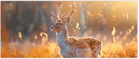 Tablou - Cerb în câmp (120x50 cm)