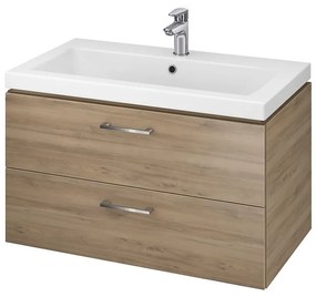 Dulap cu lavoar, 45x79x45 cm, 2 sertare, nuc
