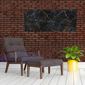 Tablou - Marmură neagră (120x50 cm)