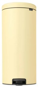 Cos de gunoi cu pedala Brabantia NewIcon 1008852, 30 L, Inchidere usoara, Baza antiderapantă, Galben