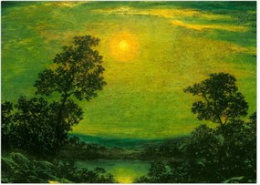 Tablou - Imitator of Ralph Albert Blakelock, Moonlight, reproducere (70x50 cm)