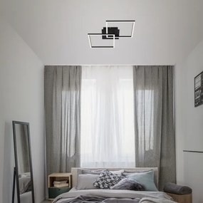 Plafonieră LED dimabilă FRAME 2xLED/11W/230V negru Briloner 3210-015