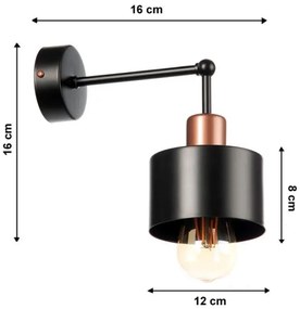 Aplică perete BODO 1xE27/60W/230V