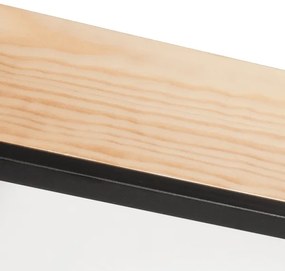 Plafonieră NATURAL SQUARE 4xE27/15W/230V 48x48 cm pin/negru