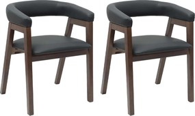 vidaXL Scaune de dining 2 pcs Maro deschis 54 x 57 x 73 cm