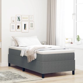 vidaXL Pat cu arcuri Gri deschis 90 x 190 cm Țesătură de catifea