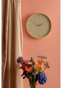 Karlsson 6013BY design ceas de perete galben,diametru 40 cm