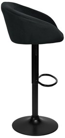 JAKS SCAUN DE BAR PATERSON BLACK VELVET NEGRU