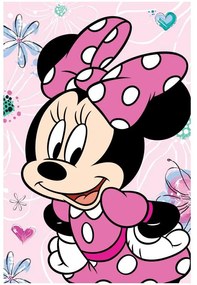 Disney Minnie Pătură microfleece Flowers 100x150cm