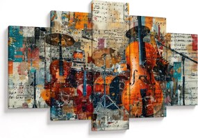 Tablou - Instrumente muzicale (150x105 cm)
