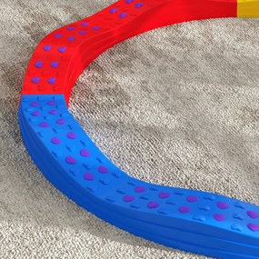 AIYAPLAY Poutre d'équilibre pentru copii 8 pietre de pas ondulées cu suprafață exturată antidrapantă și tapis de fond | Aosom Romania