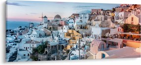 Tablou - Amurg în Santorini (120x50 cm)