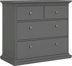Comoda PARIS, gri, PAL laminat/metal, 96x49x87 cm