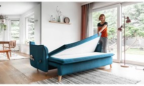 Canapea turcoaz extensibilă 225 cm Charming Charlie – Miuform