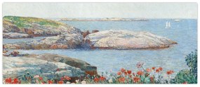 Tablou - Childe Hassam, Poppies,  Isles of Shoals, reproducere (120x50 cm)