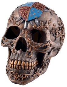 Statuta Craniu cu insemne heraldice 17cm