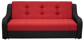 Canapea VALY extensibila, 3 locuri, cu lada depozitare, rosu, 215x90x95 cm
