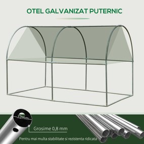 Outsunny Sera Tunel pentru Gradina, pentru plante, legumel, fructe 2 Usi, Otel si Folie din PE