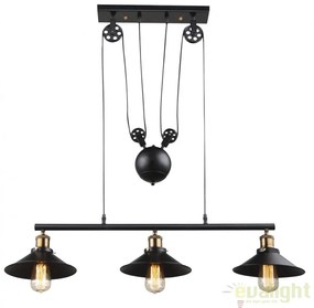 Lustra VINTAGE design deosebit cu inaltime reglabila LENIUS III 15053-3 GL