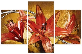 Tablou cu flori de crini (90x60 cm)