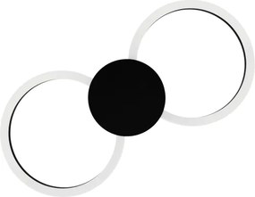 Eglo 902124 - Aplică de perete VENTICELLO, LED/20W/230V + LED/0,91W, neagră