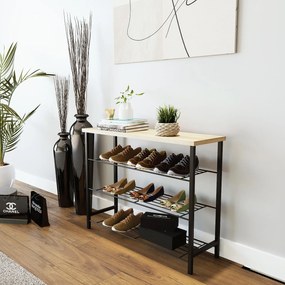 Pantofar/ Dulap pantofi Henrich (Stejar + Negru). 1073538