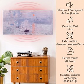 Klarstein Wonderwall Air Art Smart, încălzitor cu infraroșu, 120 x 60 cm, 700 W, aplicație, răsărit de soare