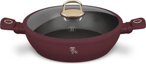 Cratita cu capac 30 cm 4,5L Leonardo Collection Berlinger Haus BH 8039, visiniu mat, mancarea nu se lipeste, compatibila cu inductie