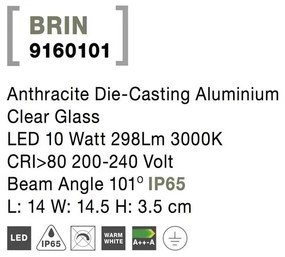 Aplica LED ambientala orientabila pentru iluminat exterior IP65 Brin
