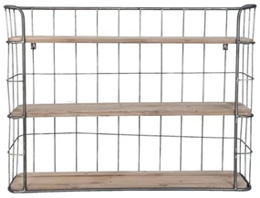 Etajera de perete, din metal, 3 rafturi, Alverton