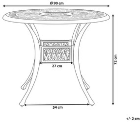 Masă de grădină ANECO (maro închis) (pentru 4 persoane). 1022673