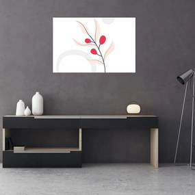 Tablou - Abstracție florală roz N⁰3 (90x60 cm)
