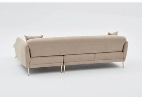 Colțar bej (cu colț pe partea dreaptă/cu șezlong) Simena – Balcab Home