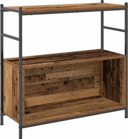 vidaXL Raft pentru cărți Stejar afumat 80 x 30 x 78.5 cm Lemn compozit