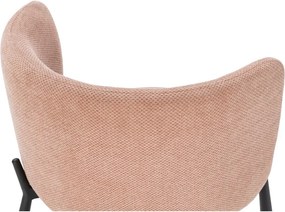 Set de scaune de sufragerie piersică 2 buc. tapițat Ginny – MOME