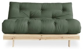 Canapea variabilă KARUP Design Roots Raw/Olive Green, verde