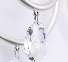 Aplica perete stil clasic cu cristale Swarovski Giada argintiu mat