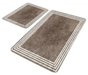 Covorașe de baie taupe 2 buc. din catifea 60x100 cm – Mila Home
