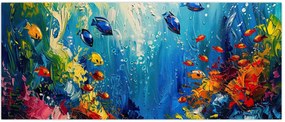 Tablou - Pictura lumii subacvatice (120x50 cm)