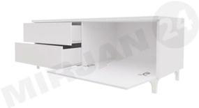 Set 2 mese TV Clea XI W Double (Alb + lucios Alb) (cu iluminat LED albastru). 1106201