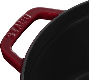 Oala din fonta Staub La Cocotte 40502-278-0, 6,7 l, 28 cm, de la -20°C pana la 260 °C, Emailata, Capac cu structura anti-picaturi, Toate plitele inclusiv inductie, Bordeaux