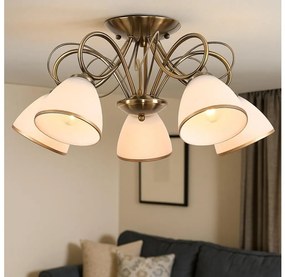 Brilagi - Lustră aplicată FRED, 5xE27/60W/230V, diametru 59 cm, bronzată