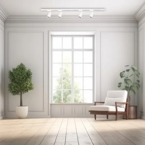 Spot in sistem de șină PIPE 4xGU10/10W/230V alb